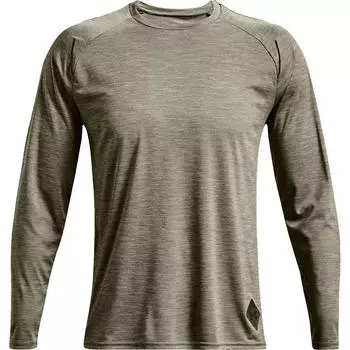 Under Armour Повседневная тренировочная футболка с длинным рукавом и принтом реглан для мужчин, цвет зеленый 1370410-361 XXL
