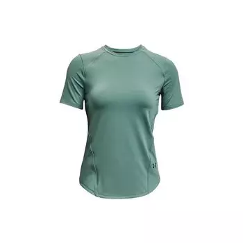 Under Armour Повседневная тренировочная футболка с круглым вырезом, прямая, женская, темно-синяя 1361053-370 S