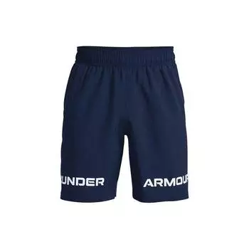 Under Armour Повседневные тканые спортивные свободные шорты с алфавитом Мужские штаны Темно-синие 1361433-408 L