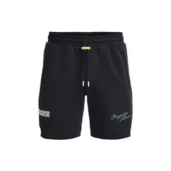 Under Armour Повседневные трикотажные шорты с принтом букв, мужские шорты, черные 1370424-001 M