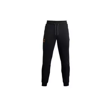 Under Armour Solid Logo Повседневные трикотажные спортивные брюки мужские черные 1366407-001 M
