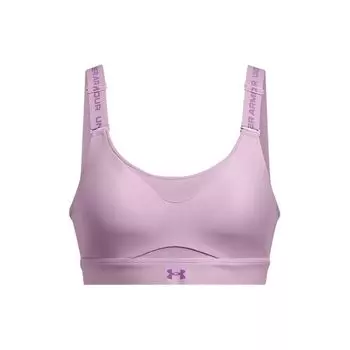 Under Armour Повседневный спортивный бюстгальтер с логотипом Infinity и ремешком на плечо, женское нижнее белье, розовый, фиолетовый 1384112-543 M