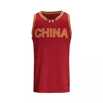 Under Armour Повседневный спортивный жилет с круглым вырезом и принтом букв, мужские жилеты Campus-Red 1383397-625 S