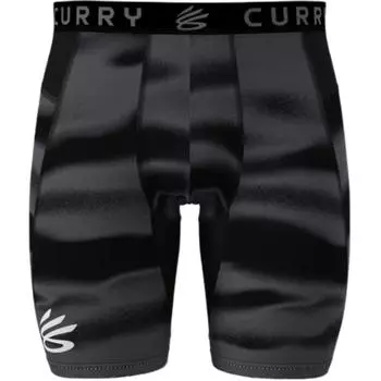 Under Armour Printed Slim Fit Mid Rise Elastic Waist Three Quarter Sports Shorts Men shorts Black 1379829-003 XL