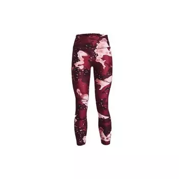 Under Armour Printed Tight Fitness Pants Women Bottoms Red 1370310-626 XS