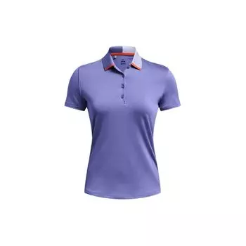 Under Armour Приталенная однотонная рубашка-поло для женщин, топы Starlight-Purple 1382815-561 XL