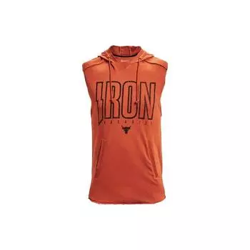 Under Armour Проект свободного кроя тренировочная толстовка без рукавов мужская топы оранжевый 1361744-843 M