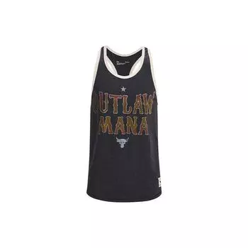 Under Armour Project Letter Print Logo Basketball Loose Breathable Training Vest Men Tops Military-Green 1367120-010 XL