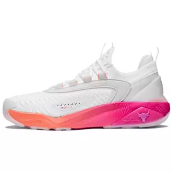 Under Armour Project Rock 7 белые яркие пурпурные мужские кроссовки 3027600-101 41
