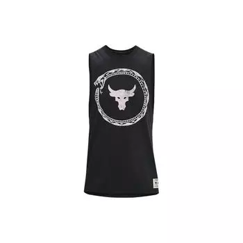 Under Armour Project Rock Бег Спортивный жилет Мужской Топ Черный 1361722-001 S
