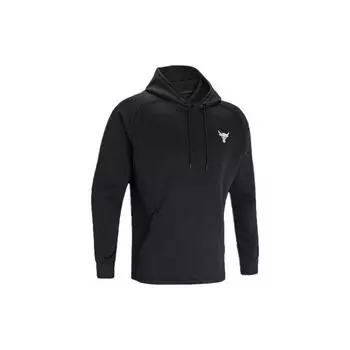 Under Armour Project Rock Charged Cotton Fleece Breathable Hoodie Men Hoodies Black 1367033-001 XL