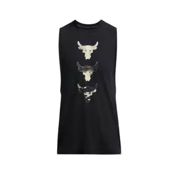 Under Armour Project Rock Comfortable Soft Crew Neck Tank Top Men Tops Black 1386912-001 M