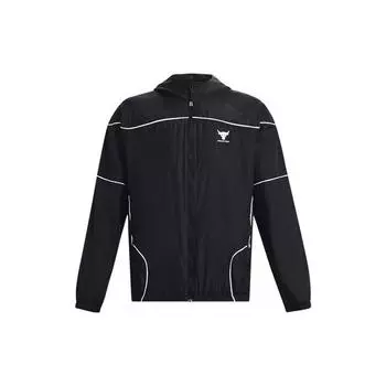Under Armour Project Rock Contrast Stripe Logo Training Jacket Мужская верхняя одежда Черный 1378587-001 L