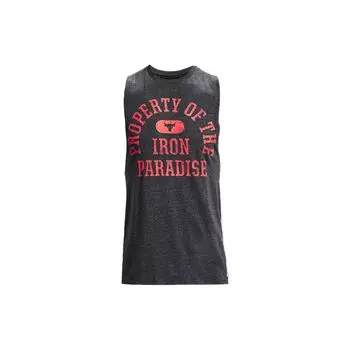 Under Armour Project Rock Graphic Loose Basketball Vest Men Tops Black 1367126-001 S