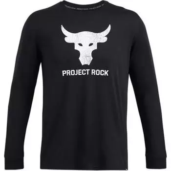 Under Armour Project Rock Graphic Print Training Long Sleeve T-Shirt Men tops Black 1374847-003 XL