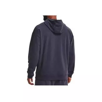 Under Armour Project Rock Heavyweight Terry Solid Drawstring Pullover Hoodie Men Hoodies Blue 1373560-558 XL