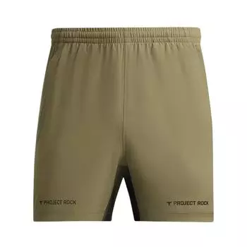 Under Armour Project Rock Johnson Ultimate Comfortable Classic Fashion Versatile Sports Shorts Men shorts Quartz-Gray 1384217-251 M