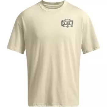 Under Armour Project Rock Letter Pattern Fashion Comfortable Soft Breathable Round Neck Short Sleeve T-Shirt Men T-Shirt Mink-White Gray 1386911-273 L