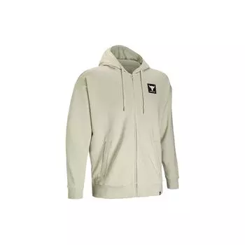 Under Armour Project Rock однотонная повседневная куртка с капюшоном на молнии, мужская куртка пыльно-розового цвета, серая 1383598-273 XL