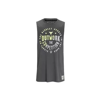 Under Armour Project Rock Outwork дышащий тренировочный жилет мужской топ серый 1363556-012 XXL