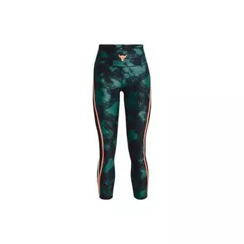 Under Armour Project Rock Printed Compression Capri Брюки женские низы бирюзовый 1377954-722 M