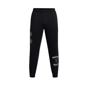 Under Armour Project Rock Soft Comfortable Warm Casual Pants Men bottoms Black 1386883-001 M
