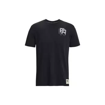 Under Armour Project Rock однотонная футболка с круглым вырезом и коротким рукавом, мужские топы, черная 1379114-001 M