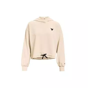 Under Armour Project Rock Terry Hoodie Женская Толстовка Бежевый 1361059-110 XL