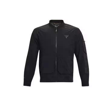 Under Armour Project Rock Training Спортивная тканая флисовая куртка с логотипом Мужская верхняя одежда Черный 1367076-001