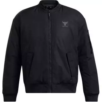 Under Armour Project Rock Woven Training Zip Jacket Men Jackets Black 1387085-001 M