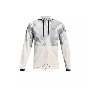 Under Armour Project Rock Zip Hoodie Тренировочная куртка Мужская верхняя одежда Агат-белый 1362759-112 S