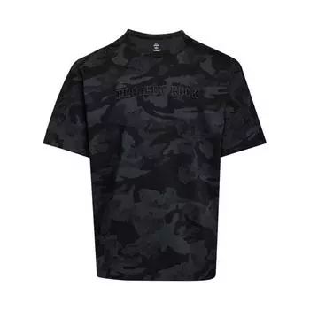 Under Armour Project SS25 Rock Letter Loose Comfortable All-Over Print Crew Neck Short Sleeve T-Shirt Men T-Shirts Black 1389976-001 M