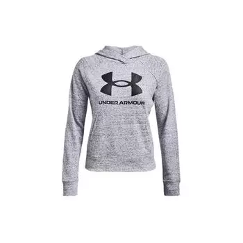 Under Armour Пуловер с капюшоном и принтом, длинный рукав, толстовка женская, серый 1369460-011 M