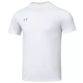 Under Armour Pure Color Повседневный пуловер с круглым вырезом Футболка с коротким рукавом Мужские топы Белый 23500505-100 XL