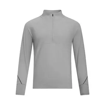 Under Armour Qualifier Fashion Slim Fit Solid Long Sleeve T-Shirt Men Tops Modern-Gray 1365662-014 M