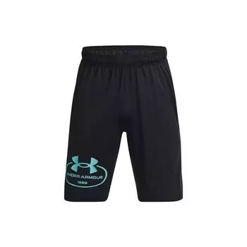 Under Armour Raid 2.0 с логотипом и эластичной резинкой на талии, облегающие повседневные шорты прямого кроя со средней посадкой, мужские брюки, черные 1376960-001 L