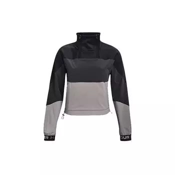 Under Armour Recover Двойная молния с цветными блоками Спортивная куртка с воротником-стойкой Женская куртка Серая 1357478-002 S