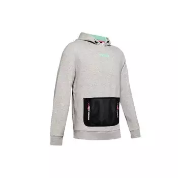Under Armour Ретро цветные блоки карман флисовая толстовка мужская толстовка серая 1359141-014 XL