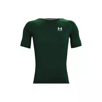Under Armour Retro Solid Color Letter Print Round Neck Moisture Wicking Short Sleeve T-Shirt Men Tops 1361518-301 L