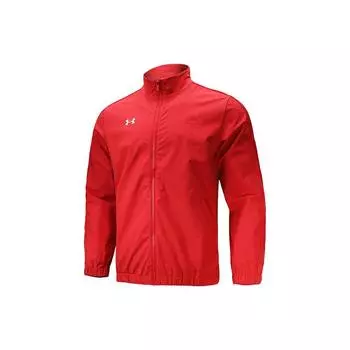 Under Armour Retro Stand Collar Wave Print Sports Woven Jacket Men Jacket Red 22500401-600 XL