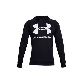 Under Armour Rival Big Logo Fleece Hoodie Мужские топы Черный 1357093-001 S