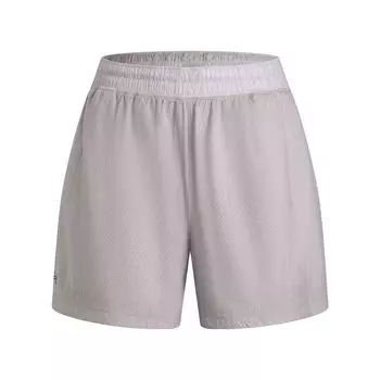 Under Armour Rival Breathable Comfortable Loose Fit Shorts Women Shorts Dawn-Gray Pink 1389628-009 L
