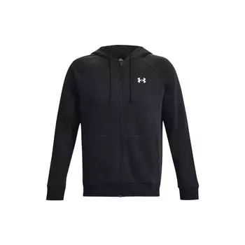 Under Armour Rival Fleece Full-Zip Solid Color Hoodie Men Sweatshirt Black 1379863-001 XL
