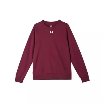 Under Armour Rival Fleece FW24 свободная теплая толстовка с круглым вырезом и длинным рукавом мужская толстовка коричневая белая 1379755-609 M
