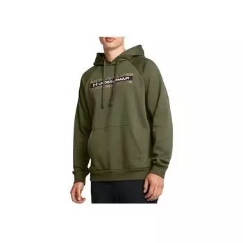 Under Armour Rival Fleece Hoodie Men Hoodies Green 1386595-390 XL