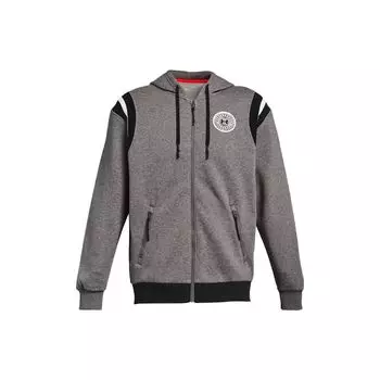 Under Armour Rival флисовая куртка с капюшоном на молнии мужские куртки серые 1366303-067 L