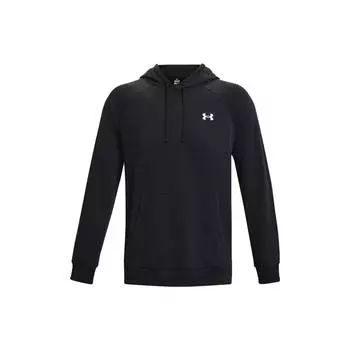 Under Armour Rival флисовая толстовка с капюшоном однотонный флисовый пуловер свитшот мужские толстовки черный 1379861-001 XL