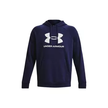 Under Armour Rival флисовый принт с буквенным принтом реглан толстовка мужская толстовка темно-синяя 1379758-410 XL