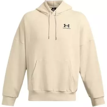 Under Armour Rival Heavyweight Terry Fashionable Versatile Hooded Long Sleeve Sweatshirt Men sweatshirt Khaki 1388020-289 XL