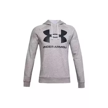 Under Armour Толстовка с капюшоном Rival Large Logo Printed Fleece Hoodie Men Hoodies Grey 1357093-011 XL